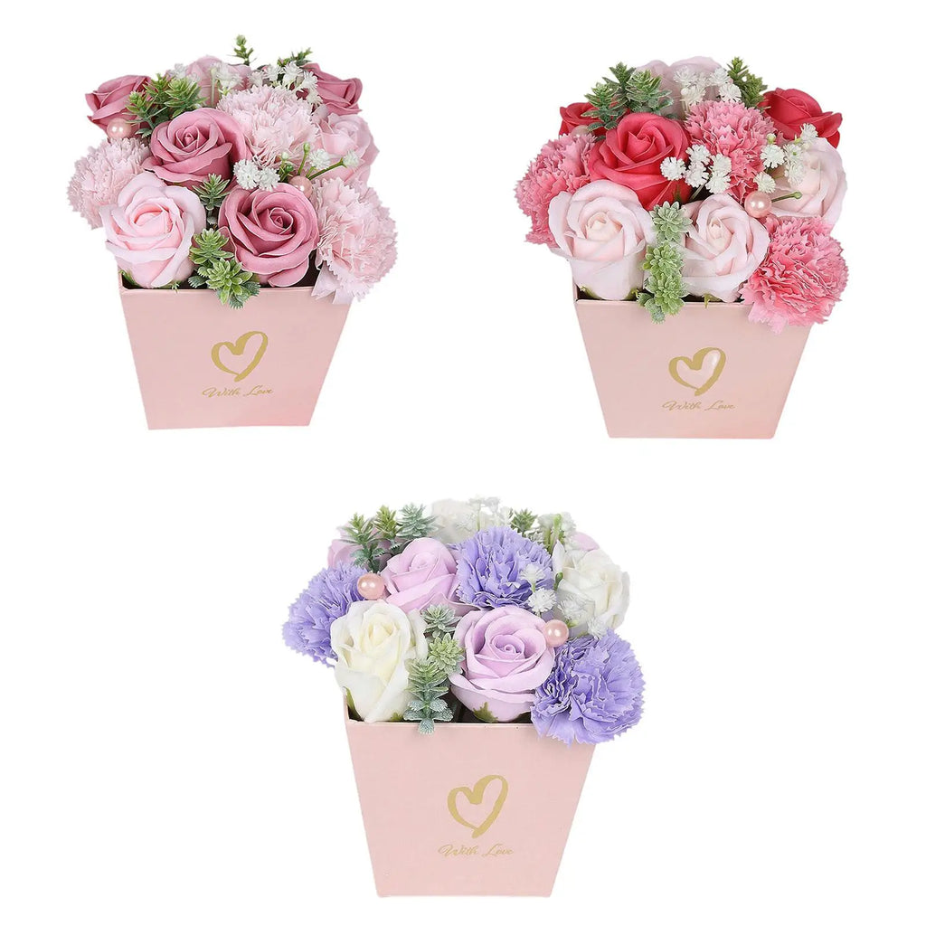 Scented Soap Carnation Flower Gift Box | Home Decor Bouquet