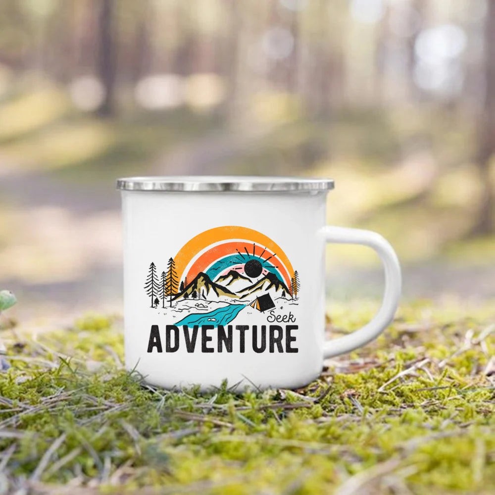 "This Is How We Roll" Camping Enamel Mug | Camper Gift