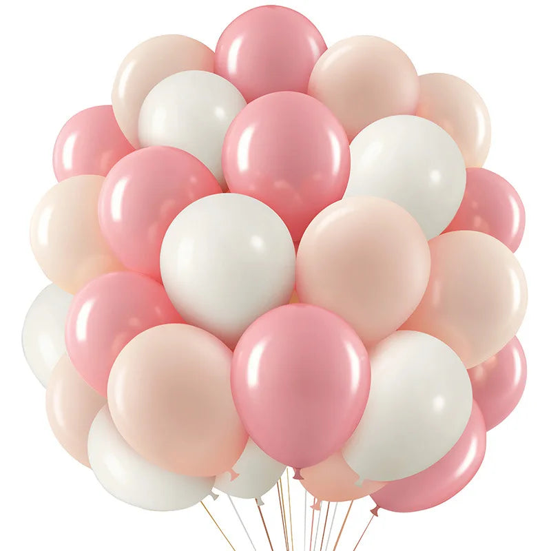 50PCS Navy Blue Gold White Latex Balloons – Wedding & Party
