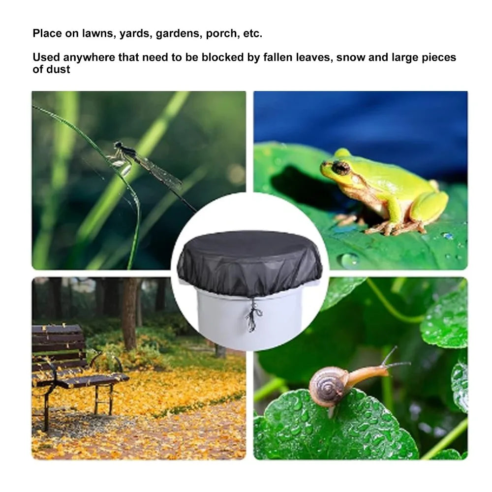 4-Pack Rain Barrel Mesh Cover 37.4" | Fine Leaf Filter Screen