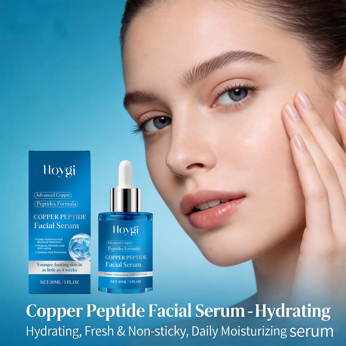 Hoygi Copper Peptide Facial Serum 30ml – Firm & Hydrate Skin