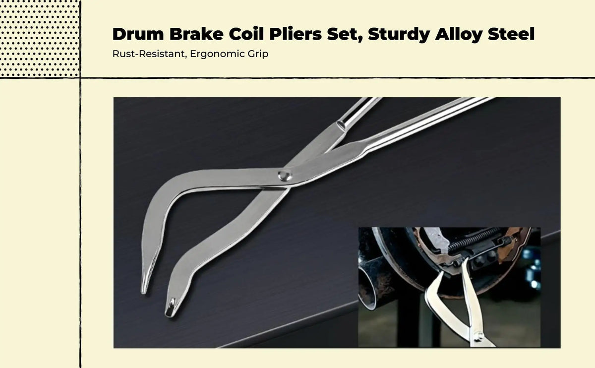 Drum Brake Spring Tool – Universal Coil Pliers 3-Pack