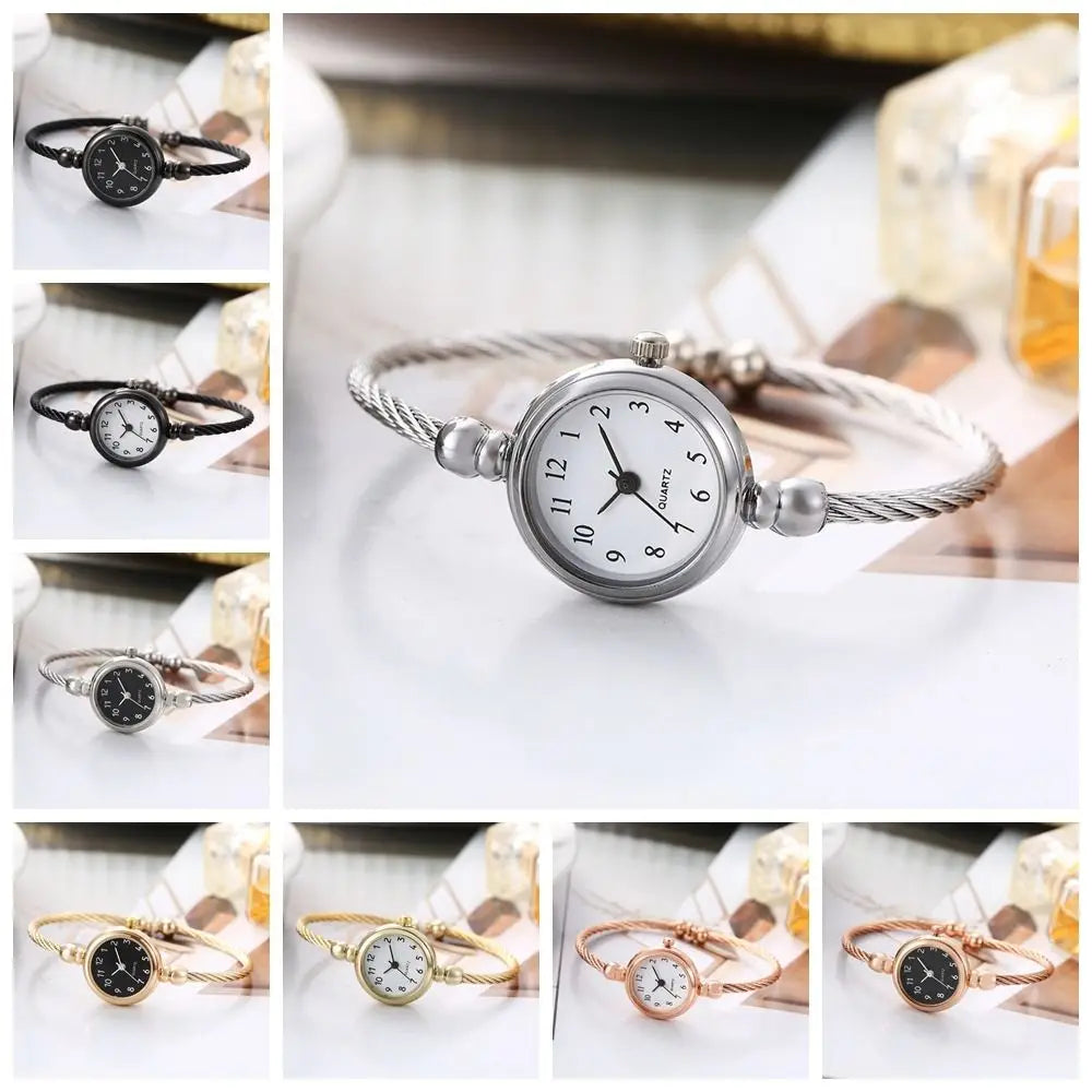 Retro Bangle Bracelet Quartz Watch for Women | Alloy