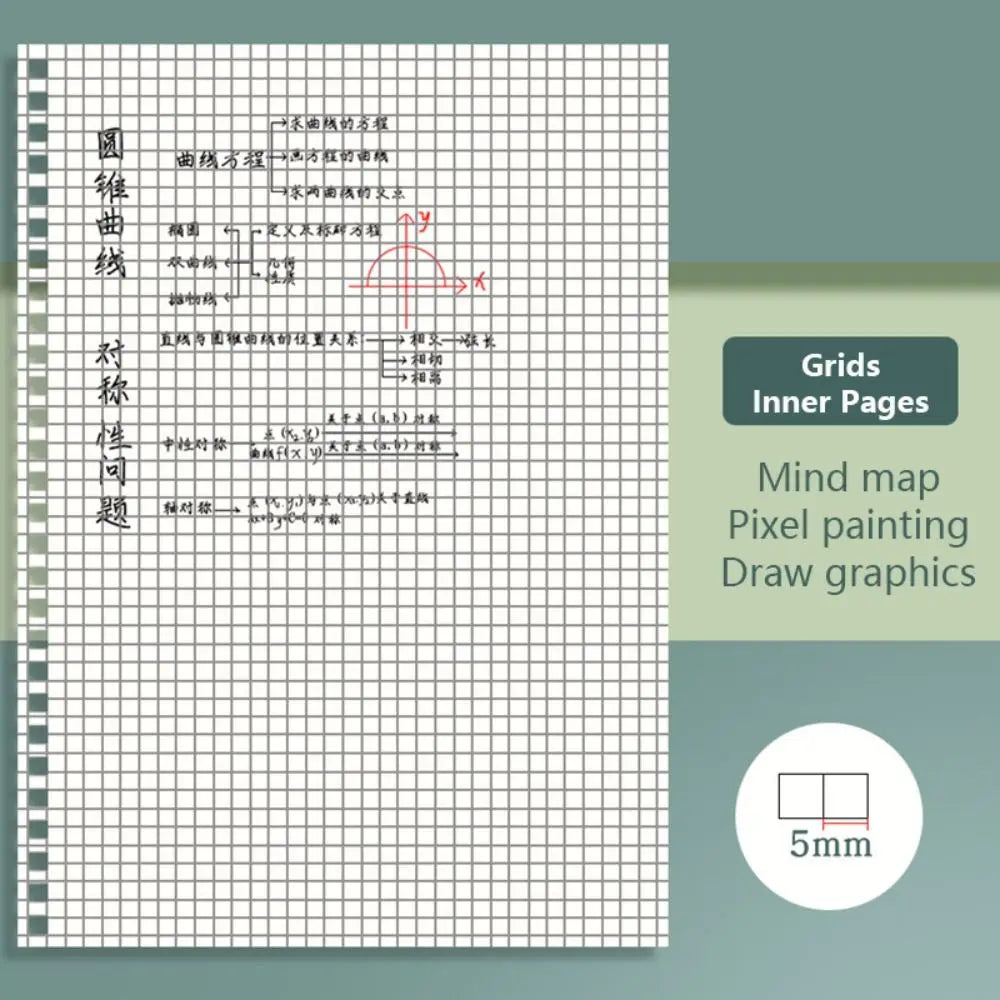 Spiral Coil Notebook A4/A5/A6/B5 – Grid, Lined & Blank Pages