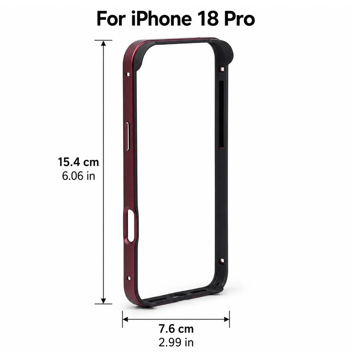 BAPPSUS iPhone 18 Pro Max Aluminum Bumper Frame Case