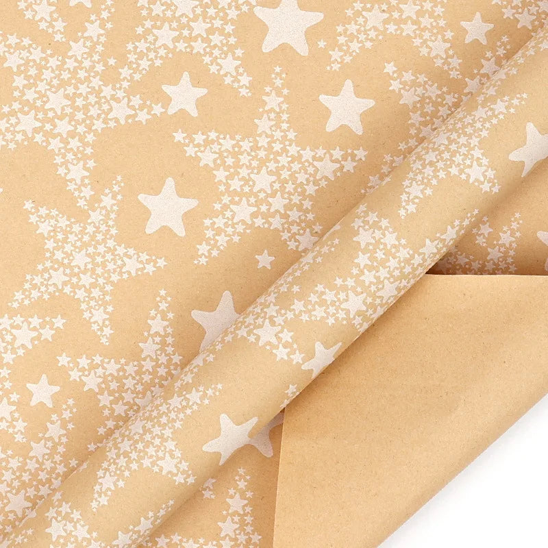 Christmas Kraft Gift Wrapping Paper Roll | Holiday & Birthday