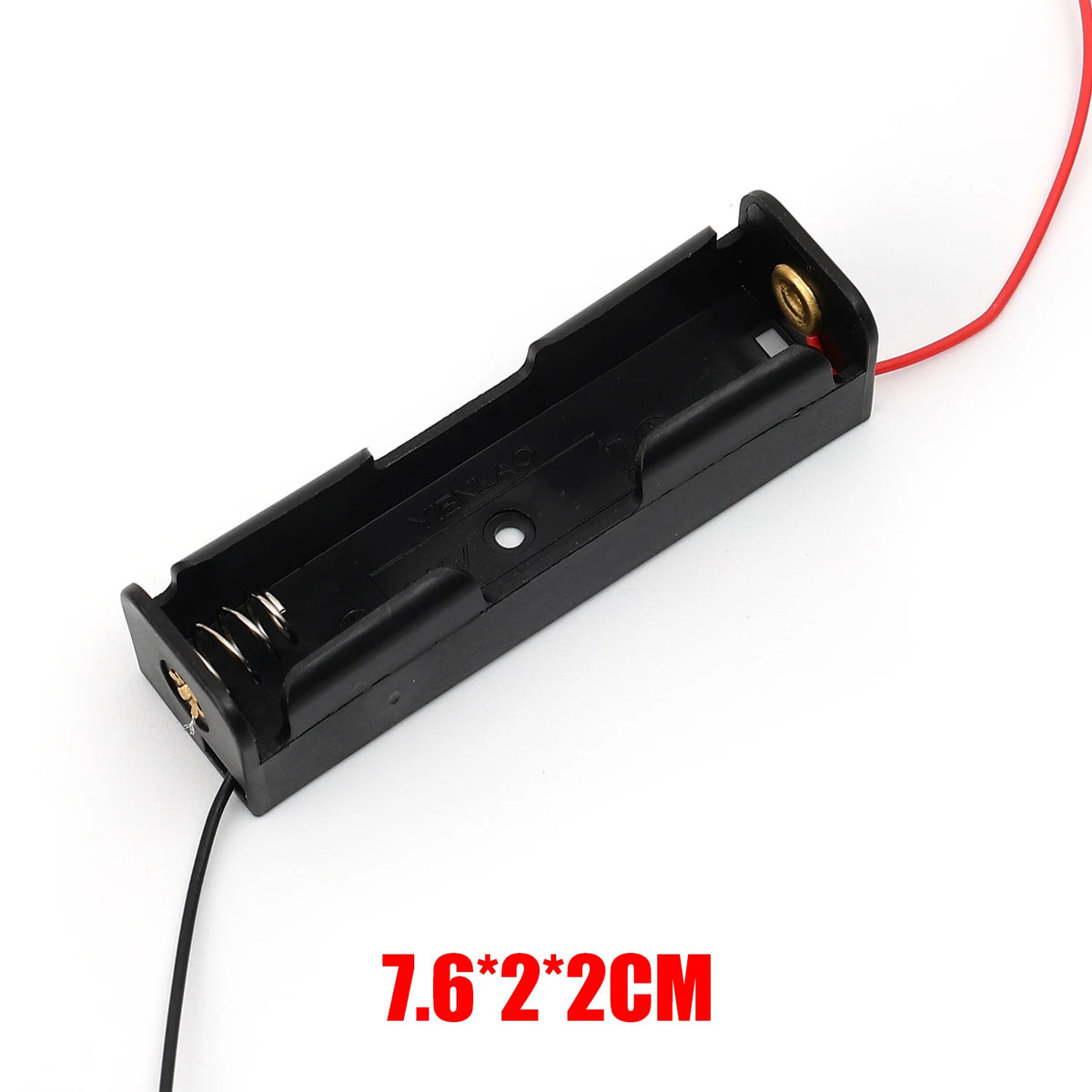 18650 Battery Holder 1/2/3/4 Slot DIY Box with Wire Leads
