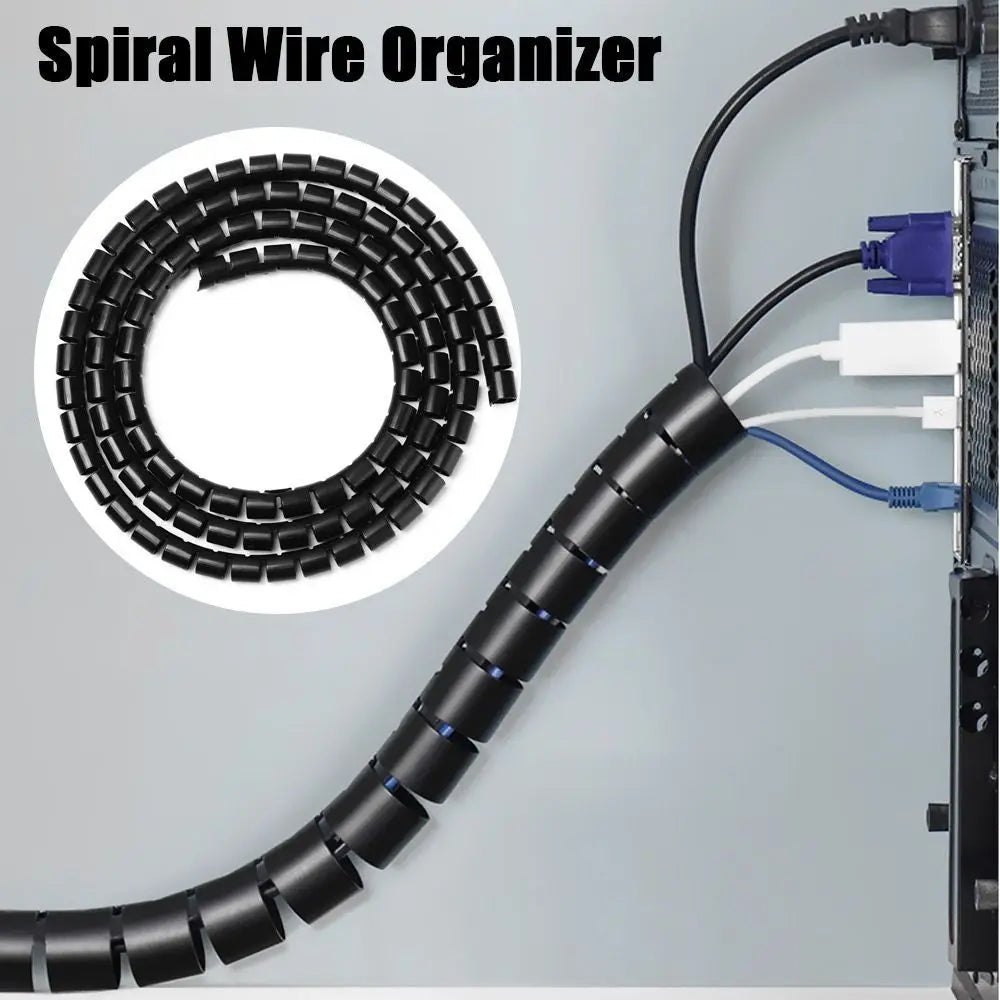 Flexible Spiral Cable Wrap Protector | 8/10/16/22mm Wire Organizer