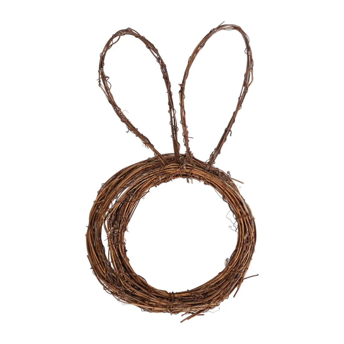 Easter Bunny Rattan Wreath – Foldable Spring Door Garland