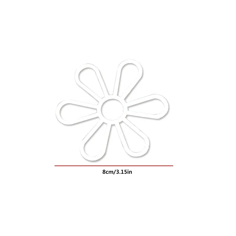 50-Pack Plastic Six Petal Flower Weaving DIY Craft Accessories