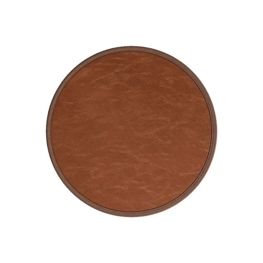 Round Leather Seat Cushion – Non-Slip Waterproof Zafu Pad