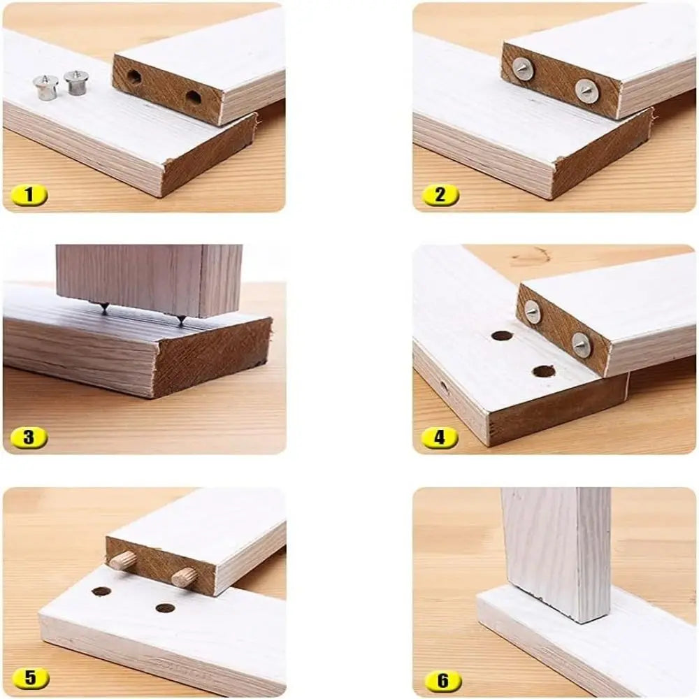 16-Piece Dowel Pin Centers Set – 6/8/10/12mm Wood Alignment Tool