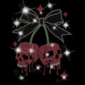 Skull Glass Hotfix Rhinestone Iron-On Appliqué 297x210mm
