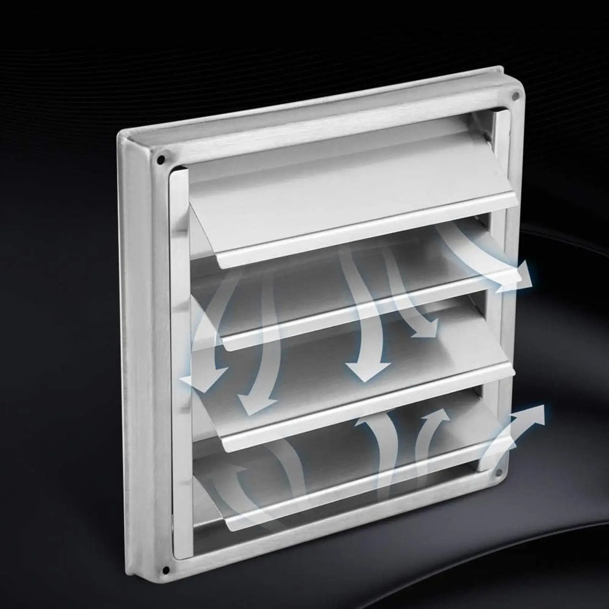Stainless Steel Dryer Vent Cover | Louver Air Vent Hood 3 Sizes