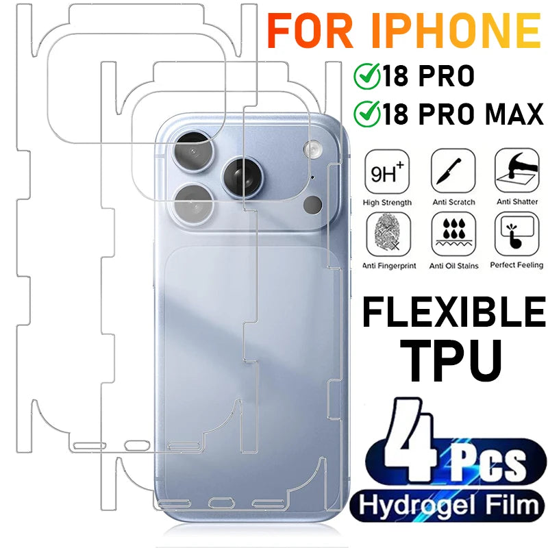 TPU Hydrogel Back Film for iPhone 18 Pro & 18 Pro Max – 2-in-1