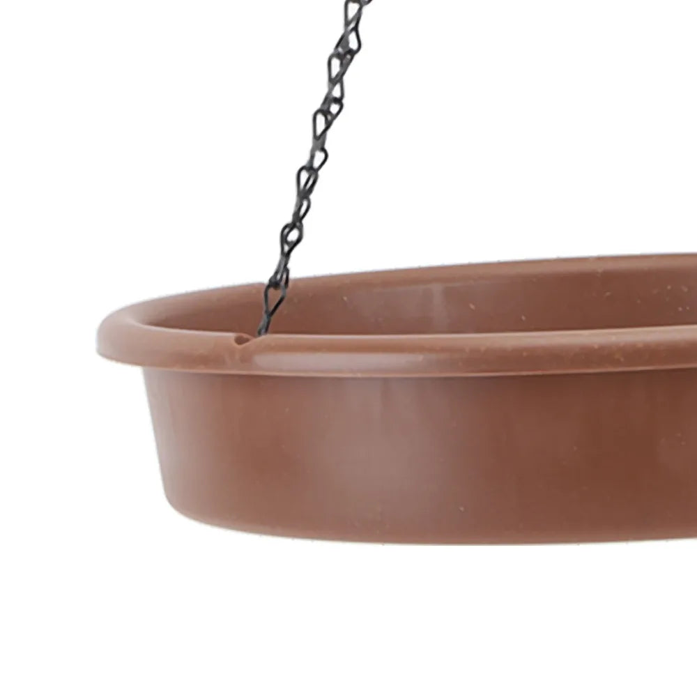 Hanging Bird Bath & Feeder – Shallow Bowl with Iron Chain