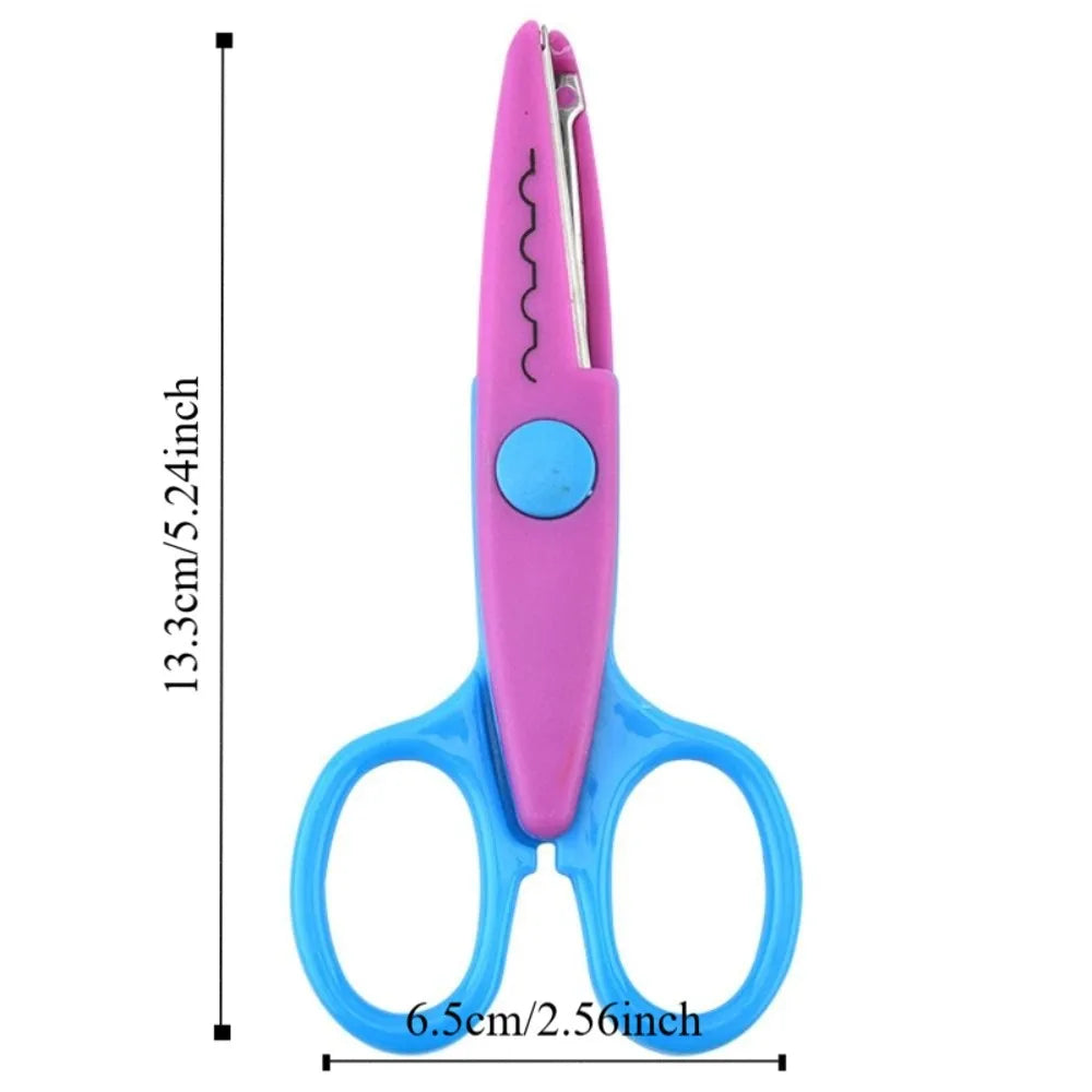 DIY Lace Wavy Pattern Safety Scissors for Kids & Crafts