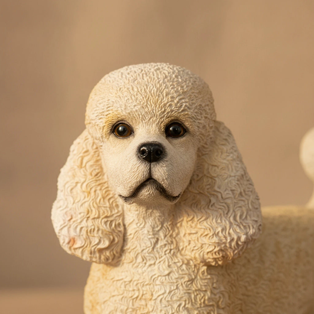 Resin Poodle Figurine – Whimsical Tabletop Dog Statue
