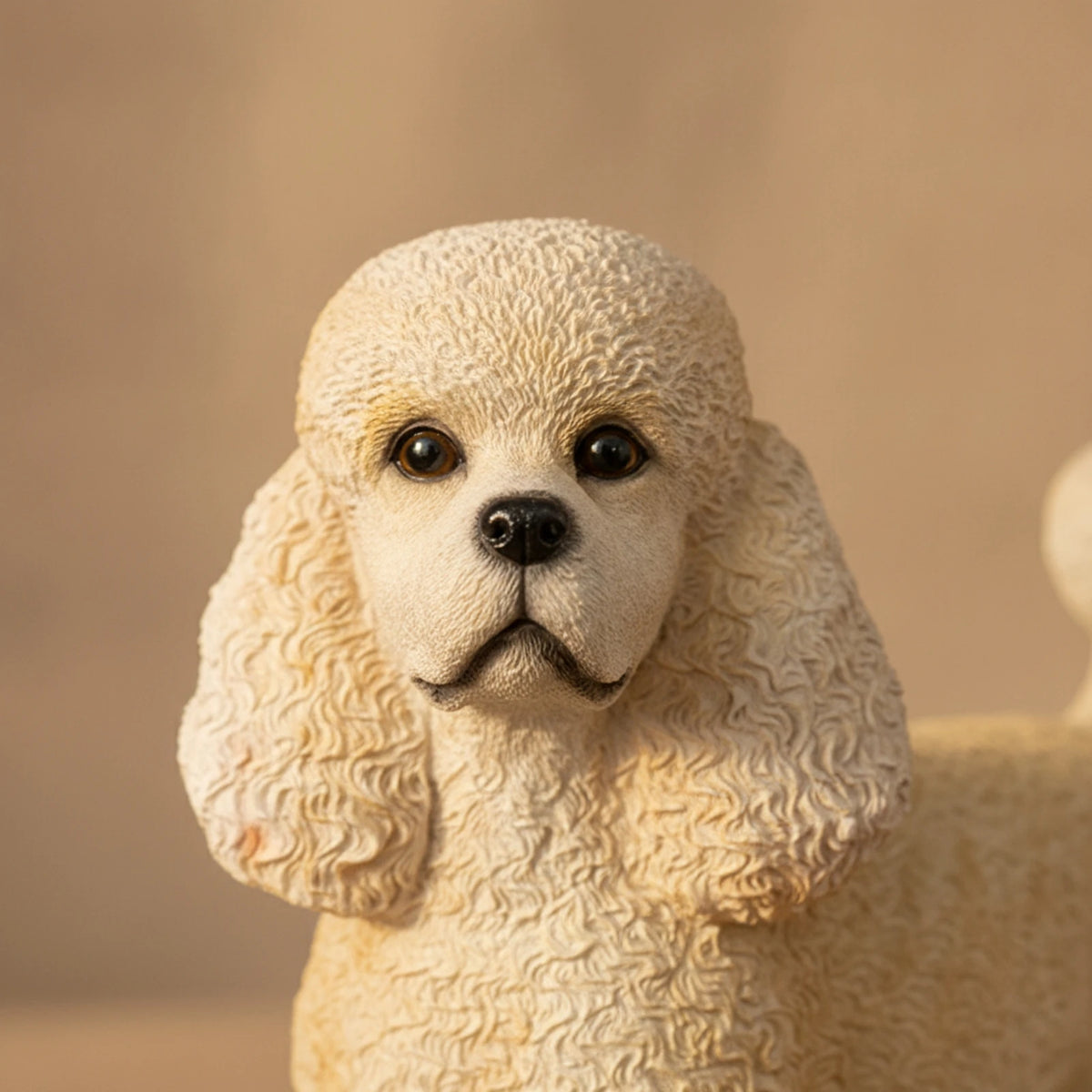 Resin Poodle Figurine – Whimsical Tabletop Dog Statue