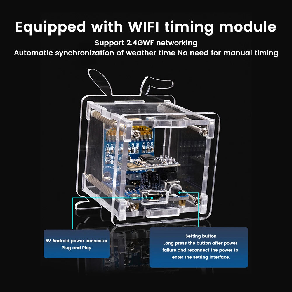 ESP8266 Mini OLED Clock DIY Kit – Wi-Fi Weather Display