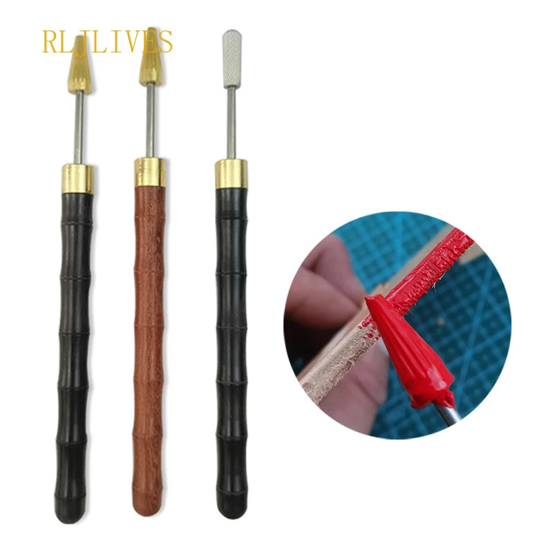 DIY Leather Edge Oil Pen & Brass Paint Roller Applicator