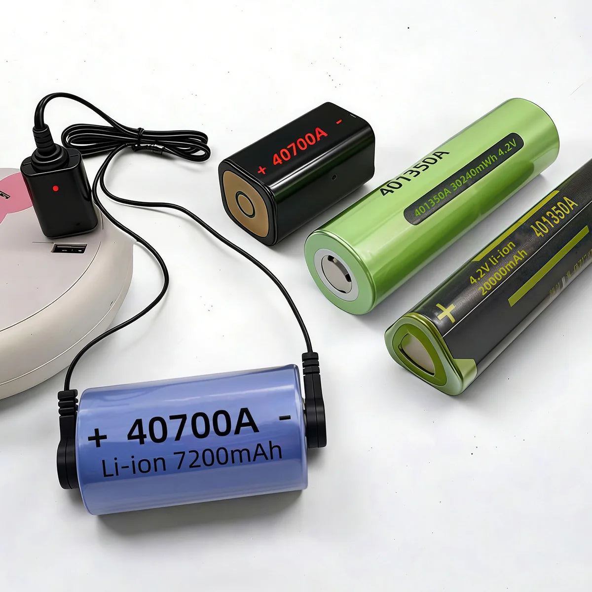 Magnetic USB Charger for 18650 16340 26650 Lithium Batteries