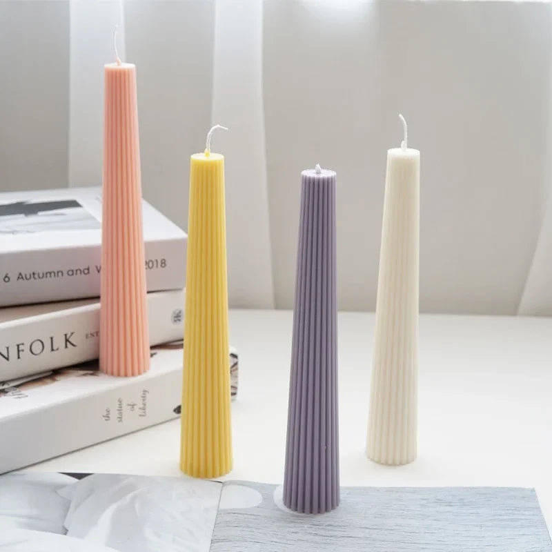 Striped Column Pillar Candle Mold – DIY Church Candle Making Kit