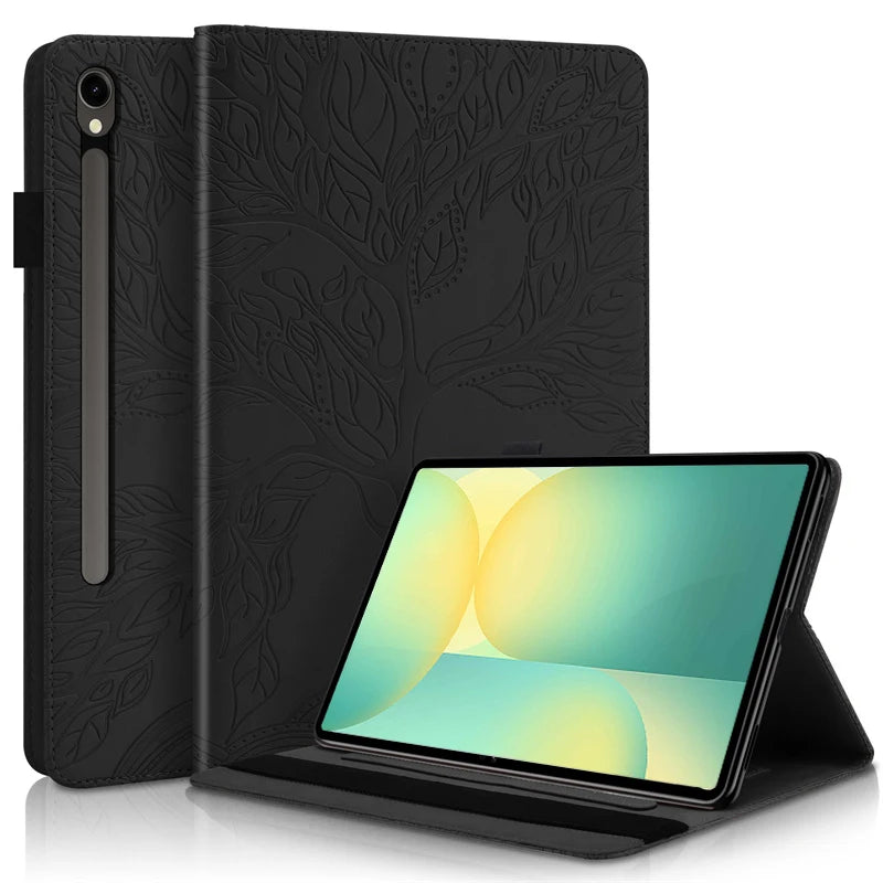 Samsung Galaxy Tab S10 Lite Case Embossed Flip Wallet Stand 10.9"