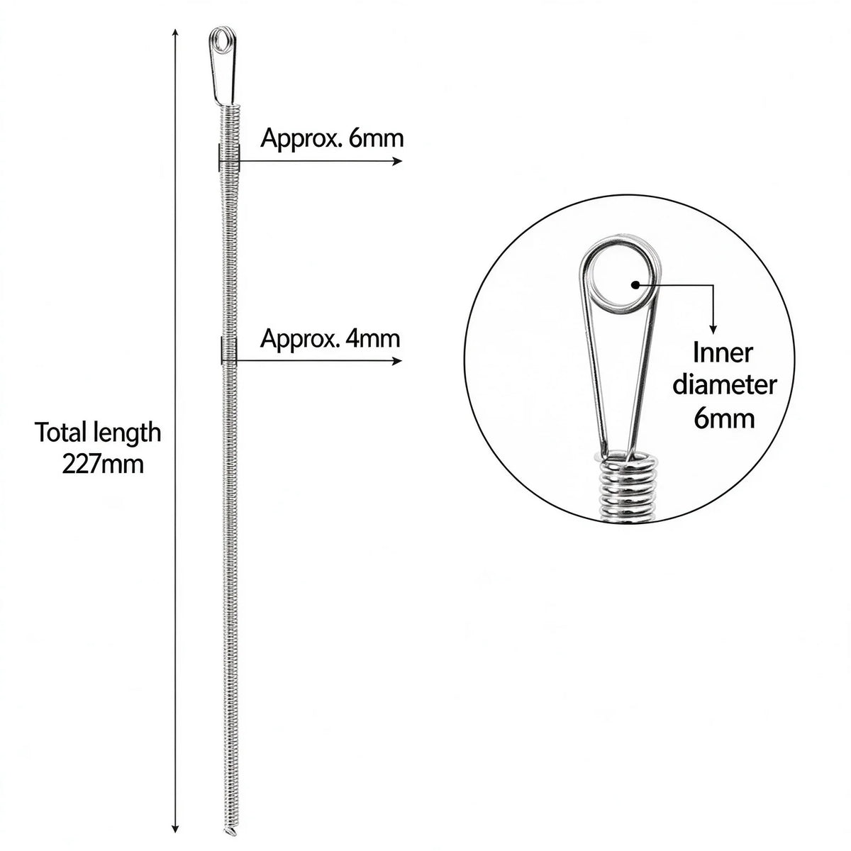 Metal Spring Drawstring Threader | Elastic & Cord Tool