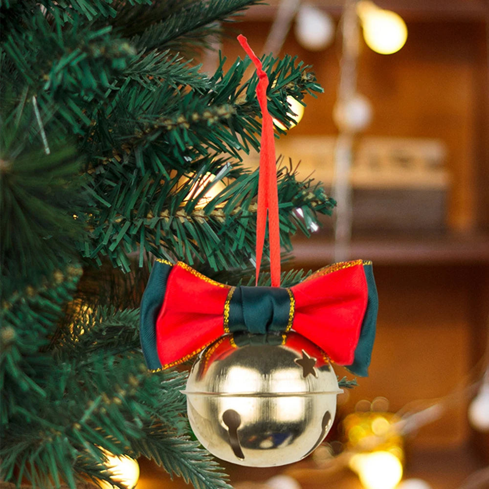 Velvet Bow Bell Christmas Ornament – Tree & Door Decor