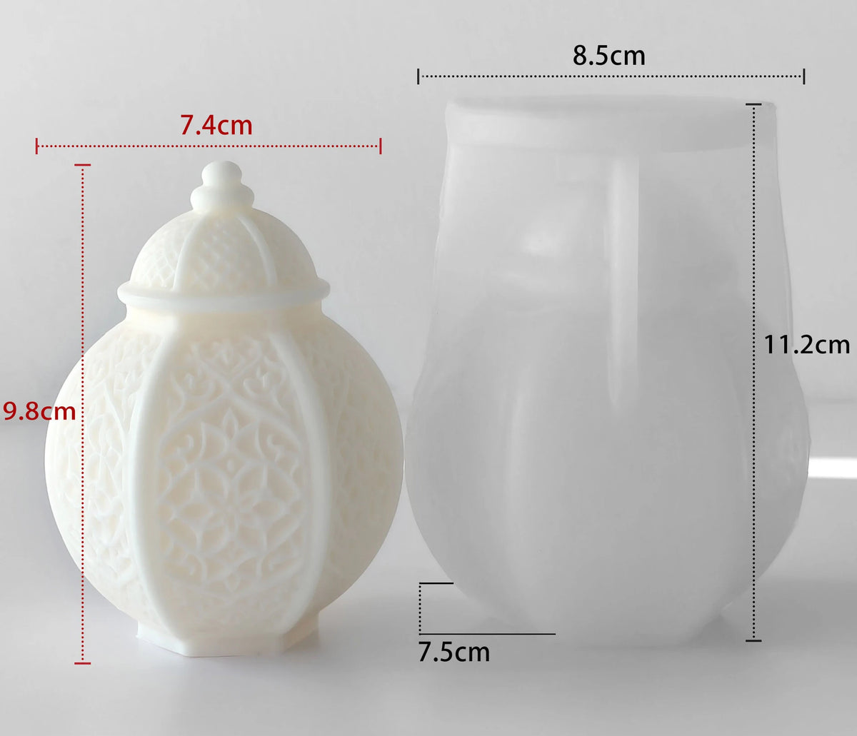 Lantern Silicone Mold – DIY Gypsum Diffuser Stone & Candle