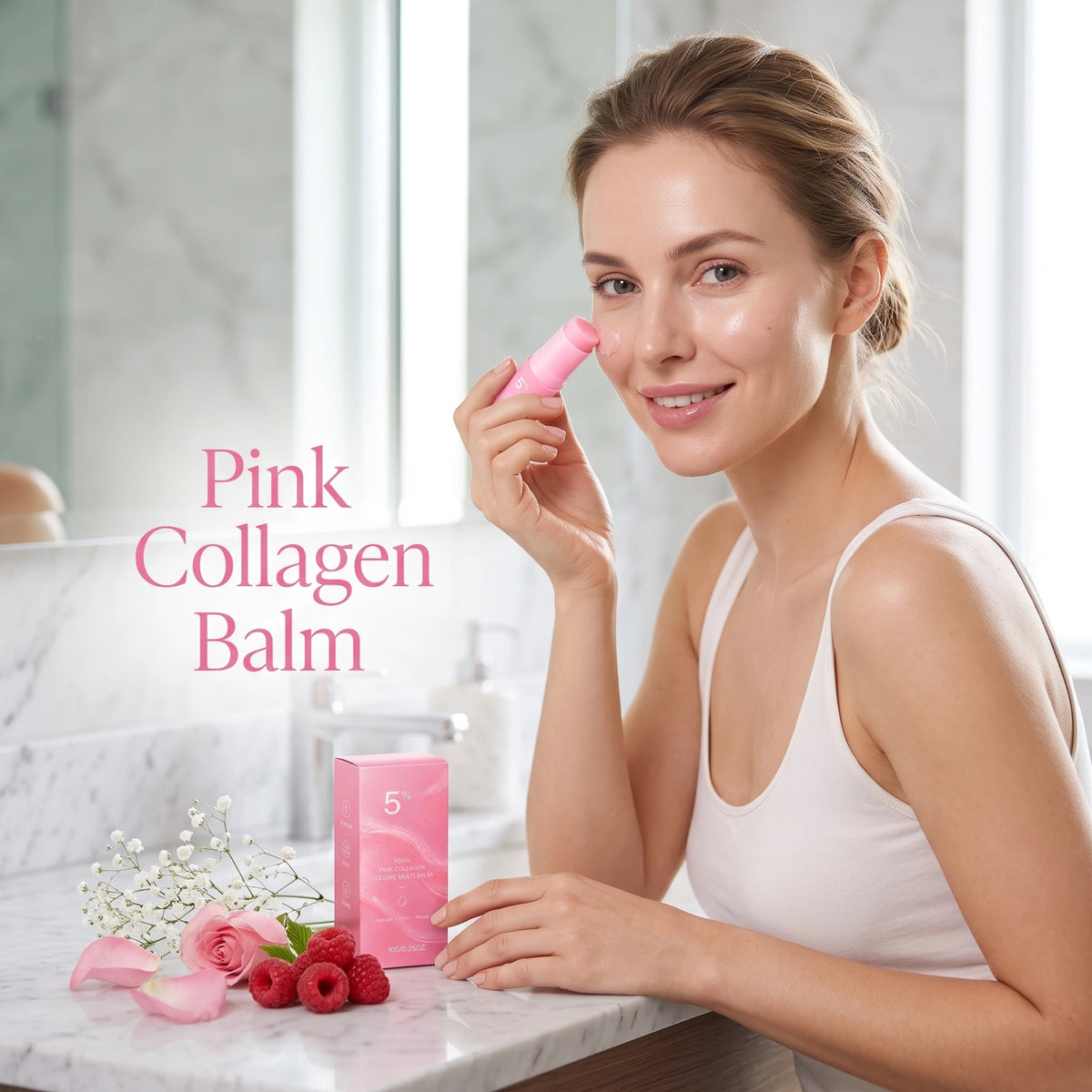 5% PDRN Pink Collagen Balm Stick – Hydrating & Firming 10g