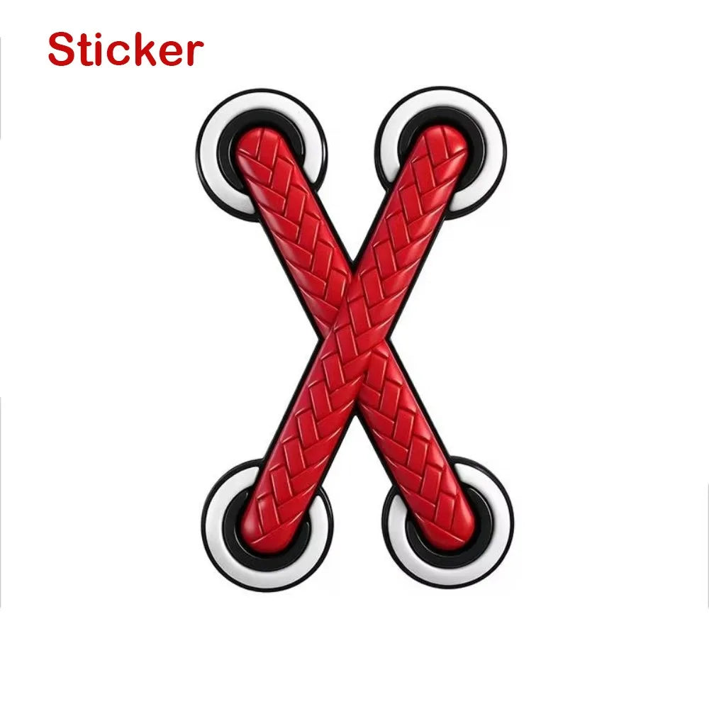 3D Cross PVC Vinyl Decal – Multicolor Car & Motorcycle Sticker