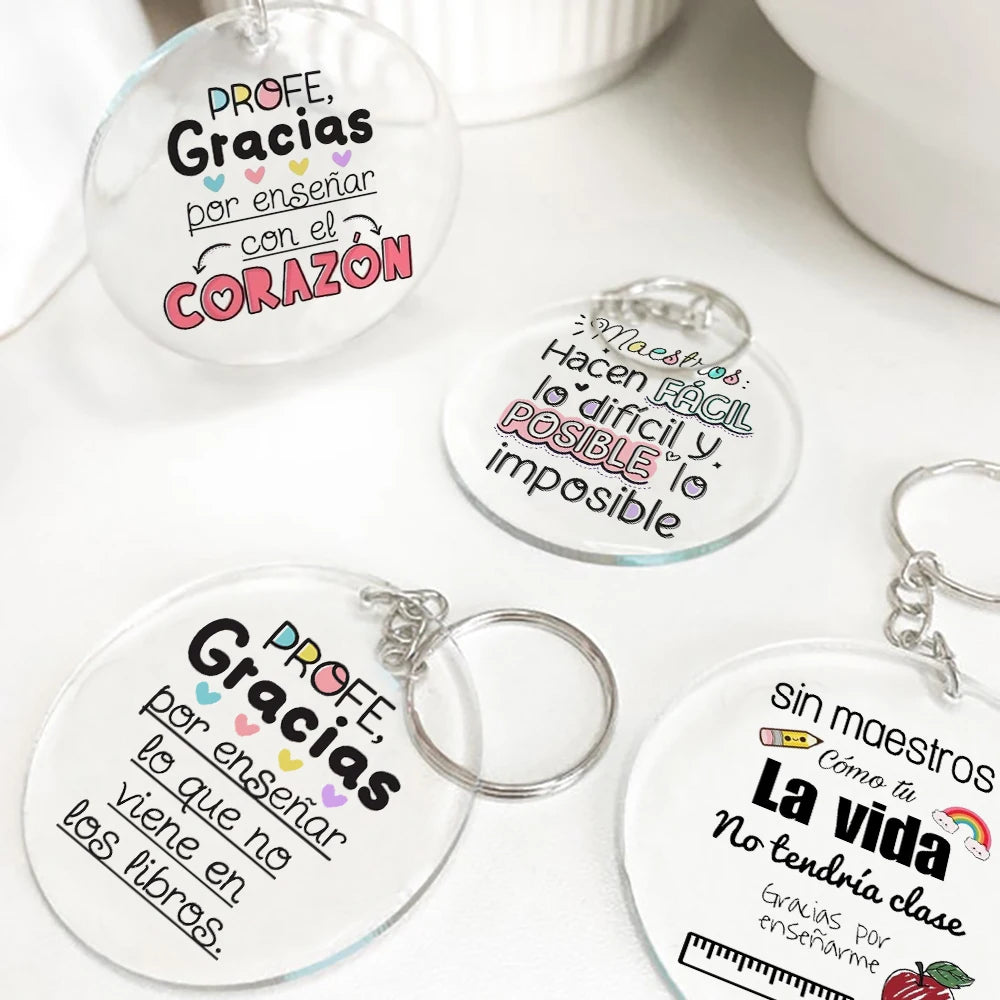 Teacher Appreciation Acrylic Keychain – Heartfelt Thank You Gift