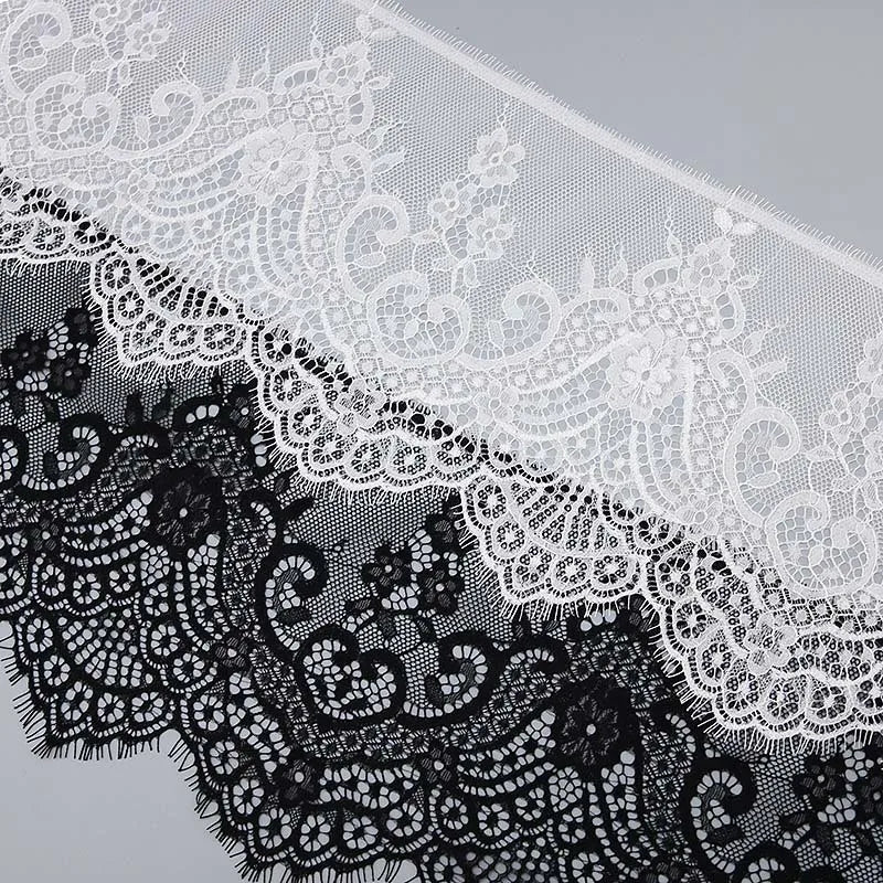 3-Meter Eyelash Lace Fabric 20cm – Wedding Sewing Decoration