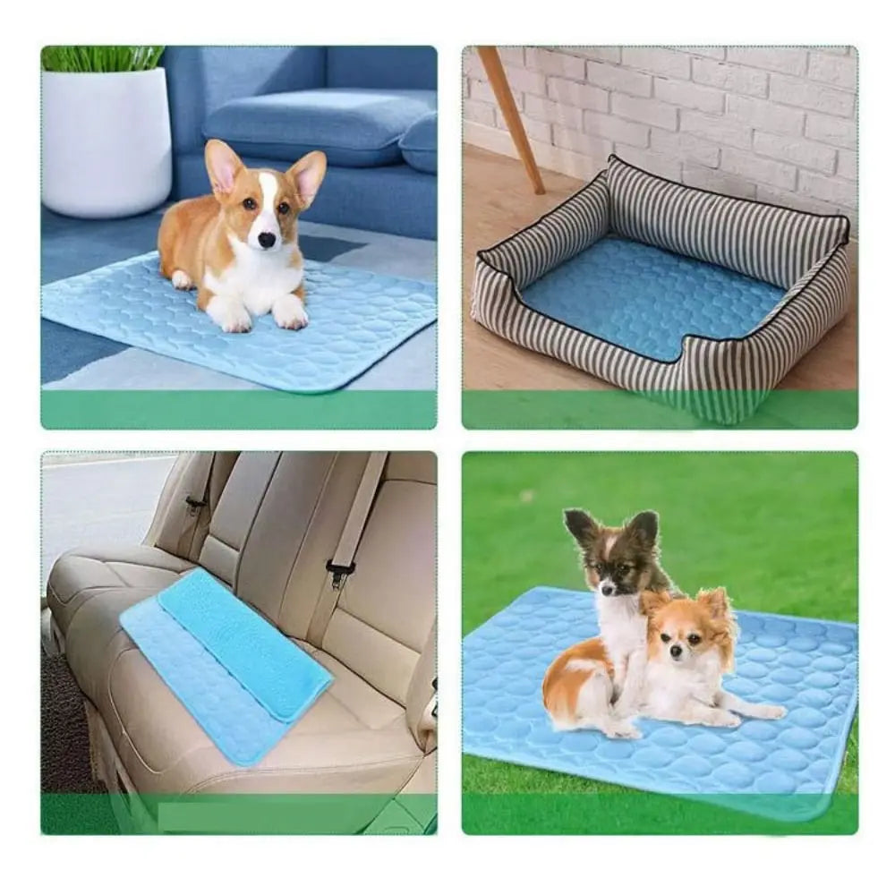 Ice Silk Pet Cooling Mat for Dogs & Cats – 6 Sizes & Colors