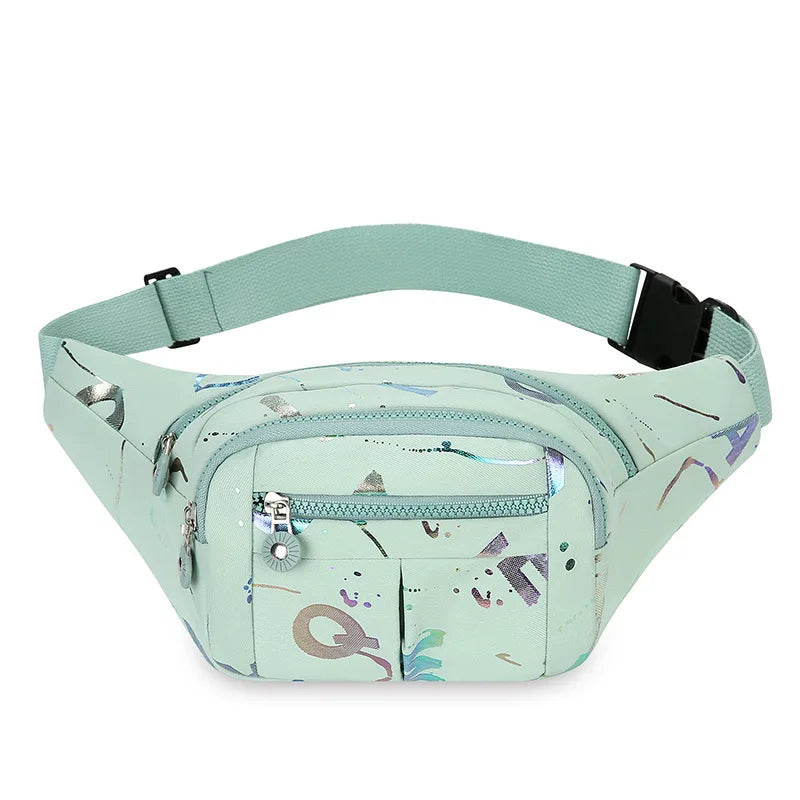 Women's Graffiti Print Multi-Pocket Crossbody Fanny Pack