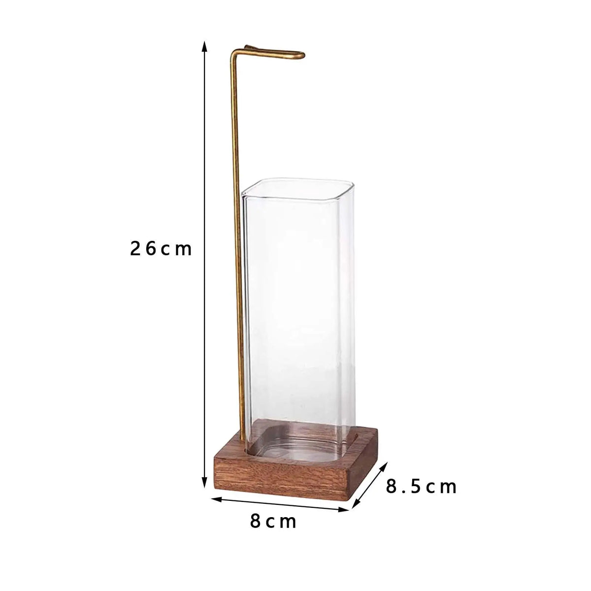 Upside Down Incense Holder – Glass Ash Catcher & Brass Clip