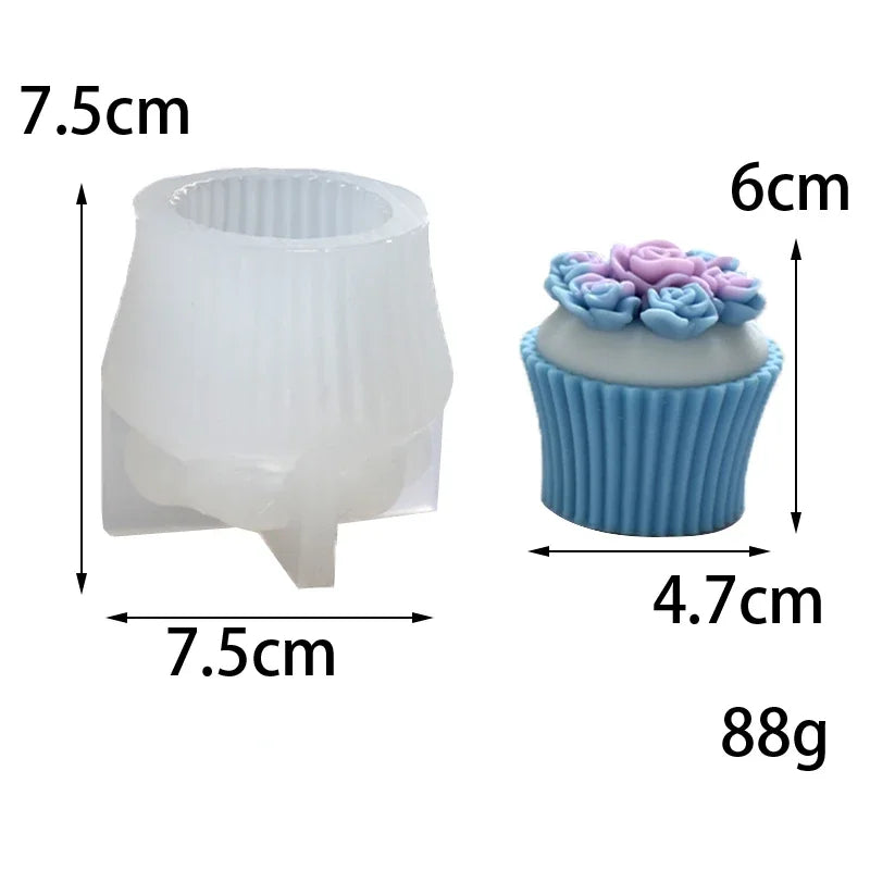 Silicone Cake Cup Mold – DIY Candle Soap Resin Plaster Craft