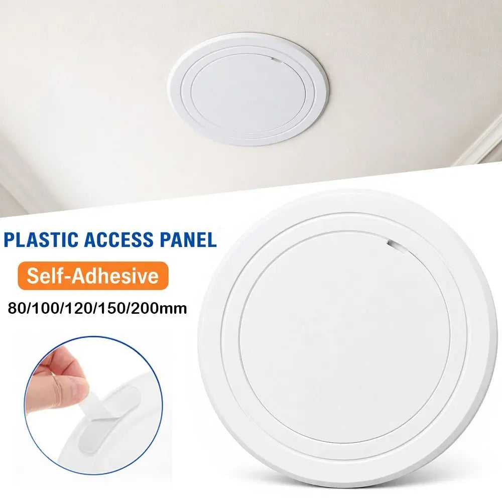 Round PVC Access Panel – Self-Adhesive Hinged Wall Hatch