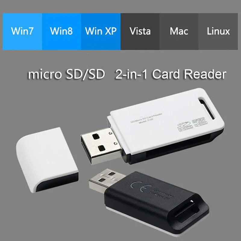 USB 2.0 Micro SD & TF Card Reader – High-Speed Adapter