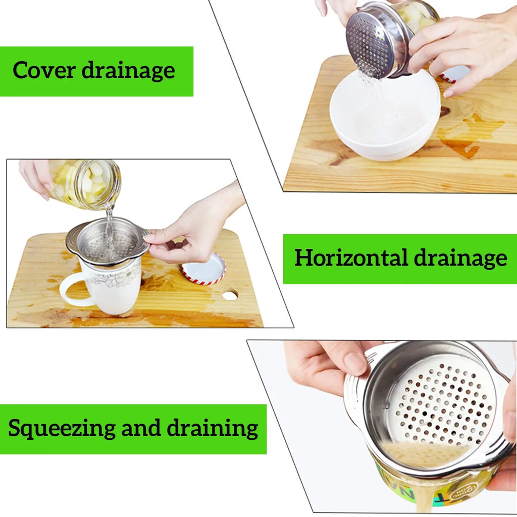 Universal Stainless Steel Can Strainer & Colander – 304 Steel