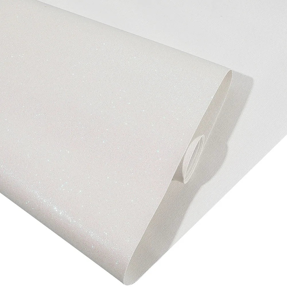 White Glitter PU Leather Fabric Sheet – DIY Crafts & Sewing