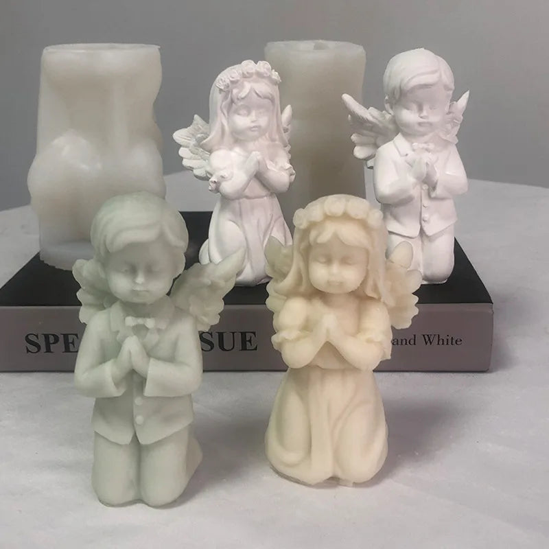 Kneeling Angel Silicone Mold – Candle, Soap & Resin Cast