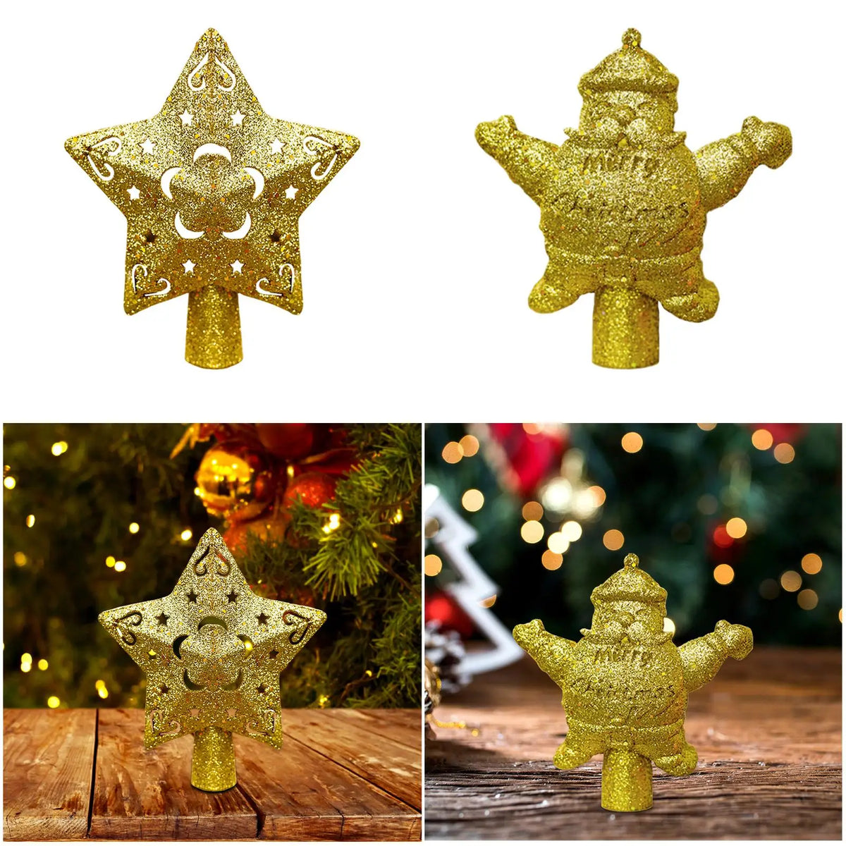 LED Rotating 3D Christmas Tree Topper | 5 Projection Modes