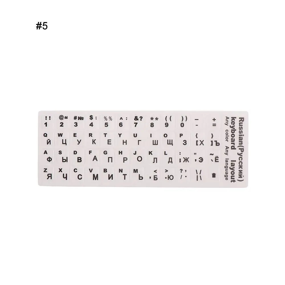 Russian Keyboard Stickers – Waterproof Frosted PVC Layout