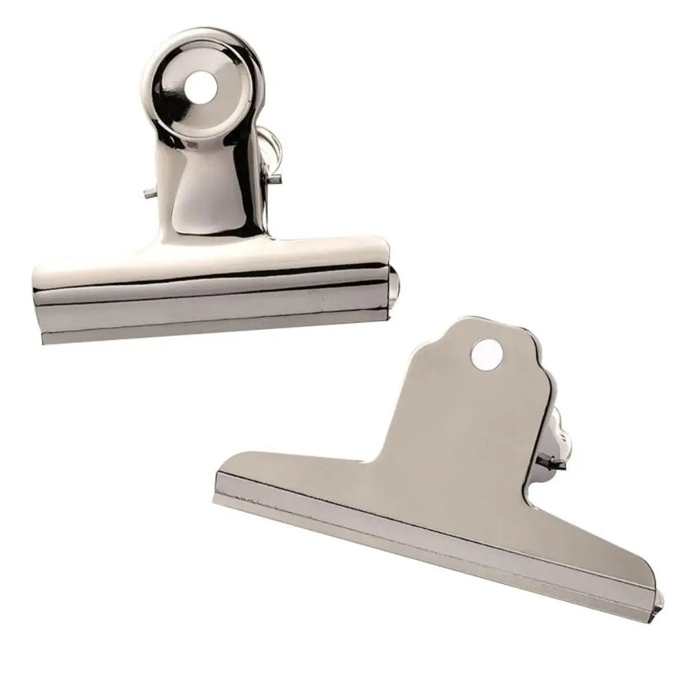 Stainless Steel Metal Binder Clips – Multi-Size Round/Flat/Mountain