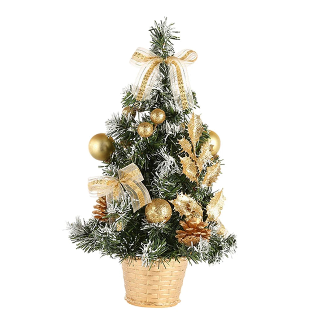 PVC Mini Tabletop Christmas Tree – 40cm Artificial Holiday Decor