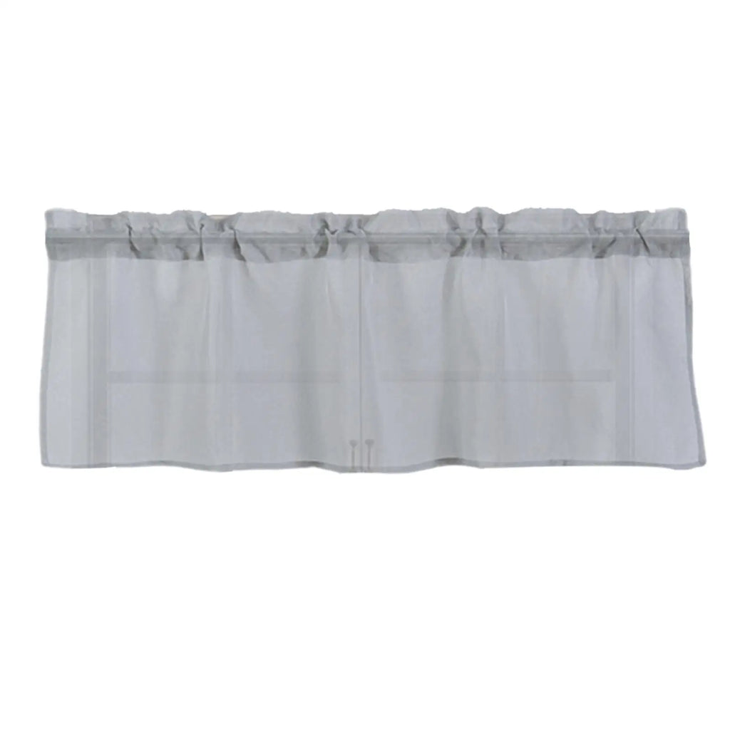 Soft Polyester Rod Pocket Valance – Sheer Window Curtain Drape