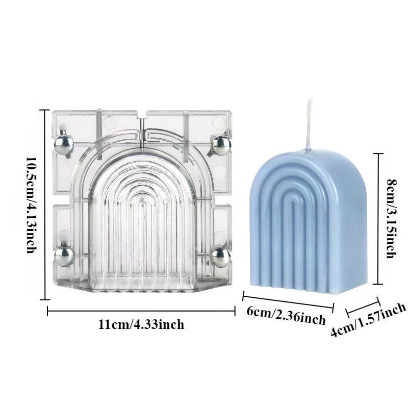 DIY Arch Candle Mould – Durable Acrylic Easy-Release Mold Kit
